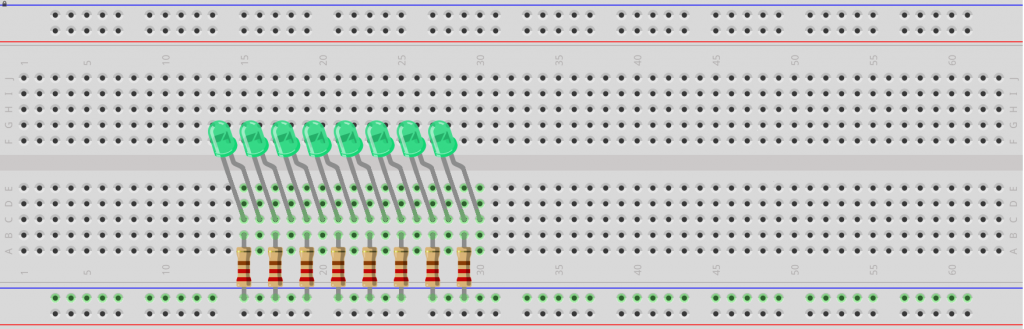 BreadBoard 74HC595 Step 2