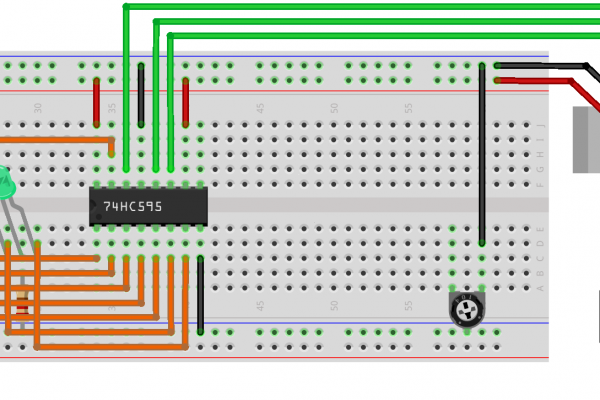 Tutorial Arduino 74HC595 v1 Controllare 8 led con uno Shift Register